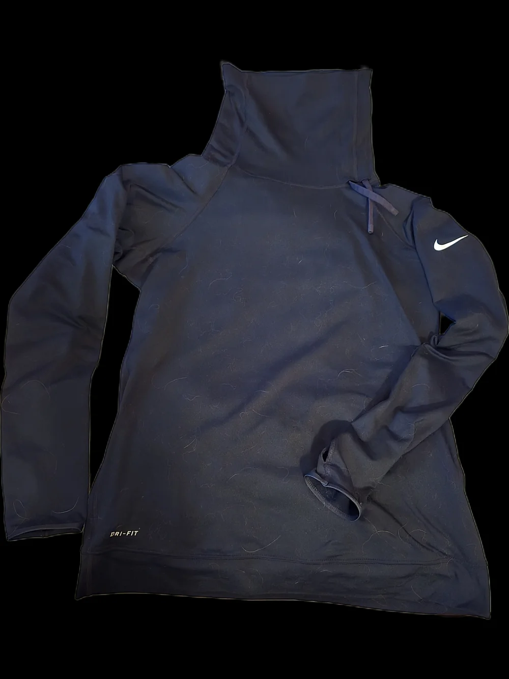Nike Women’s Black High-Neck Dri-FIT Cold Weather Pullover Good Condition Sz L.